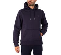 GANT Mens Regular Fit Shield Logo Pullover Hoodie - 433 Evening Blue