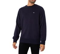 GANT Mens Shield Crew Neck Sweater Navy S