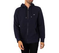 GANT Mens Regular Fit Shield Logo Full Zip Hoodie - 433 Evening Blue - 433 Evening Blue - L