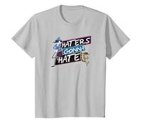 Regular Show Haters Gonna Hate T-Shirt, Youth, Silver Grey, Medium
