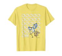 Regular Show Mordecai and Rigby Oooohs T-Shirt, Men, Lemon Yellow, Large