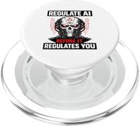 Regulate AI Before It Regulates You Robot Skull PopSockets PopGrip for MagSafe