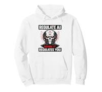 Regulate AI Before It Regulates You Robot Skull Pullover Hoodie