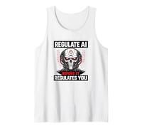 Regulate AI Before It Regulates You Robot Skull Tank Top