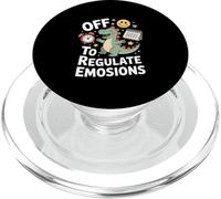 Regulate Emotions Funny Dinosaur Juggling Feelings PopSockets PopGrip for MagSafe