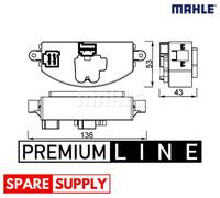 REGULATOR, INTERIOR BLOWER FOR AUDI A4 A5 Q5 MAHLE ABR 106 000P