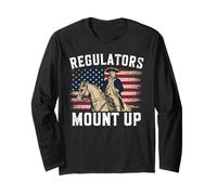 Regulators Mount Up Colonial Rider Patriotic American Long Sleeve T-Shirt