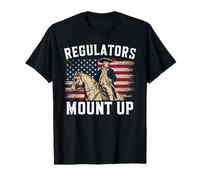 Regulators Mount Up Colonial Rider Patriotic American T-Shirt