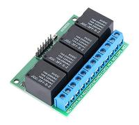 Regun 4 Channel 5V Flip-Flop Latch Relay, Relay Module Bistable Self-Locking Low Pulse Trigger Module for Automotive Electronic Motor