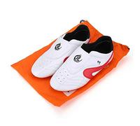 Regun Unisex Taekwondo Boxing Kung Fu Tai Chi Sport Gym Shoes, White + Red, Size 34