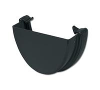 (REH1AG 115mm End Cap EXT) in The Floplast (Anthracite Grey) Hi-Cap Guttering Range Gutter:115mm DOWNPIPE: 68 or 80mm Select Individual Components as Required