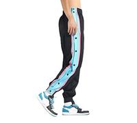 Reha Trousers Women's Side Opening Tracksuit Bottoms Sports Trousers Button Jogging Bottoms Long Button Placket Fitness Sweatpants with Side Pockets Leisure Trousers Personality Side Buckle Split