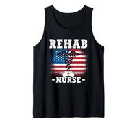 Rehab Crew American Flag Rehab Nurse Tank Top