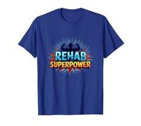 Rehab is My Superpower Motivational Recovery Strength T-Shirt, Men, Royal Blue, 3XL