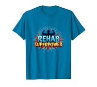 Rehab is My Superpower Motivational Recovery Strength T-Shirt, Men, Sapphire, 3XL