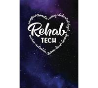 Rehab Tech Gift - a Blank Lined Journal with Heart Words, Great for Showing Your Appreciation: Purple and Blue Universe design