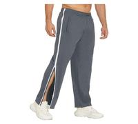 Rehab Trousers for Men Jogging Trousers M-3XL, Rehabilitation Trousers for Women and Men to Be Opened On The Side, Baggy Training Trousers On The Leg, Wide Leg, Wide Jogging Trousers(Gray,3XL)