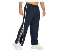 Rehab Trousers for Men Jogging Trousers M-3XL, Rehabilitation Trousers for Women and Men to Be Opened On The Side, Baggy Training Trousers On The Leg, Wide Leg, Wide Jogging Trousers(Navy Blue,3XL)