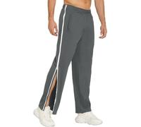 Rehab Trousers for Women and Men, Long Baggy Training Trousers with Side and Zip On The Leg, Wide Leg Quick-fix Trousers (Color : Dark Gray, Size : L)