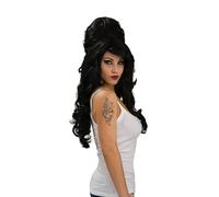 Rehab Wig Beehive 1960 Black Rehab Fancy Dress Wig Celebrity Accessory