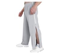 Rehabilitation Pants for Men and Women, Side Opening, Long and Loose Training Trousers with Side and Zip on the Leg, Wide Jogger Pants (Colour: Light Grey, Size: XX)