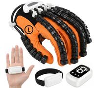 Rehabilitation Robot Glove, Finger Rehabilitation Glove with 9 Adjustable Modes & 4 Programs, Independent Finger Switch, LCD Screen Portable Hand Exerciser for Post-Stroke & Hand Disability (Left)