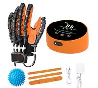 Rehabilitation Robot Glove Right Left Hand for Stroke Hemiplegia Stroke Recovery Equipment Hand Exercisers for Therapy Recovery Exercise Equipment Device orthosis (Orange Right Hand, M)