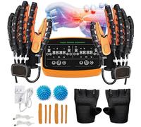 Rehabilitation Robot Gloves for Hemiplegic Stroke Finger Training, Host with 2 Gloves for Bilateral Exercise, 3 Modes & 9 Strength Levels for Hand Function Recovery