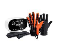 Rehabilitation Robot Gloves, Hemiplegia Finger Rehabilitation Trainer Robot Gloves - Rehabilitation Robot Gloves, Air Pressure Training Smart Glove Stroke Recovery(Orange-Right,Large)