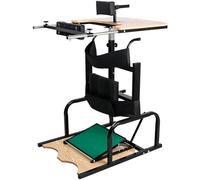 Rehabilitation Standing Frame, Stand Lower Limb Rehabilitation Equipment, Adjustable Height Walking Aid Stander Walkers for Disabled, Stroke Hemiplegia Rehabilitation Training,Black