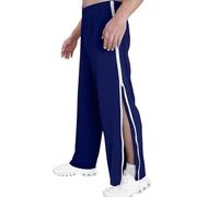 Rehabilitation Trousers For Men That Open On The Side, Long Baggy With Side Zip, Wide Leg, Quick-fix Trousers, Jogging Trousers (Color : Dark blue, Size : XXL)
