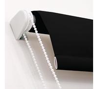 Rehan & CO Blackout Roller Blinds Custom Made to Measure Thermal Insulated Fabric Child Safe Easy fit window Blinds for Home & Office Blind (Black, 120Wcm x 165Hcm)