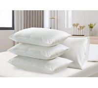 Rehan & Co Cream Pillow Cases 4 Pack 200 Thread Count Egyptian Cotton Bedding Envelope Enclosure Hotel Quality Pillow Covers Breathable Housewife Pillowcases (50 X 75 Cm)