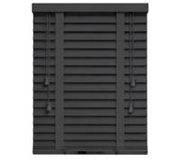 Rehan & Co Faux Wood Venetian Window Blind Charcoal Tape 75Wx213H cm | Faux Wooden Window Venetian Blind venetian blinds horizontal 50mm slats kitchen blind for windows TRIMMABLE Child Safe Blind