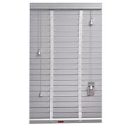 REHAN & CO Faux wood window Venetian Blinds 50mm Slats with String/Tape Blinds Aluminium Headrail Trimmable Child Safe Home Office Window Blind (Grey Tape, 90Wcm x 150Hcm)