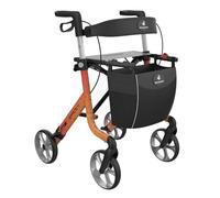 Rehasense Space LX Art Line Rollator, Medium Size, Lightweight Aluminium Frame, 5.7kg, with Shopping Bag (Cloud)