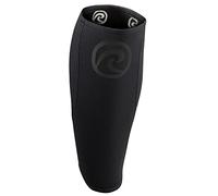 Rehband 5mm Neoprene Shin Calf Sleeve, Calf Compression Support Men & Women for Calf and Shin Promotes Blood Circulation, Ideal for strenght training, Colour:Carbon/Black, Size:Small