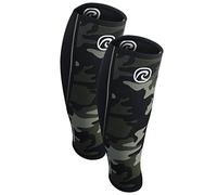 Rehband 5mm Neoprene Shin Calf Sleeve, Calf Compression Support Men & Women for Calf and Shin Promotes Blood Circulation, Ideal for strenght training, Colour:Camo - 1 Pair, Size:X-Large