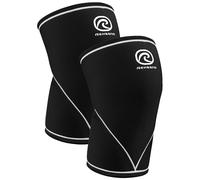 Rehband 7051 Classic 7mm V-Knee-Sleeve for Weightlifting, Competition Grade Powerlifting Knee Sleeve, Compression Sleeve for Crossfit, Squats, Gym, Colour:Black - 1 Pair, Size:X-Large