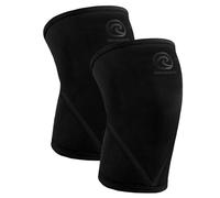 Rehband 7051 Classic 7mm V-Knee-Sleeve for Weightlifting, Competition Grade Powerlifting Knee Sleeve, Compression Sleeve for Crossfit, Squats, Gym, Colour:Carbon/Black - 1 Pair, Size:Small