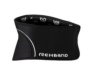 Rehband Back Support Black, Lower Back Support Belt made of 5mm SBR/Neoprene, Stabilization Belt for Back & Lumbar Spine for Sports & Daily Life, Colour:Black, Size:X-Large