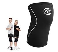 Rehband Kids Knee Sleeve made from 5mm Noprene, Knee Brace - Youth Girls & Boys Compression Knee Brace for Sports: Football, Hockey, Basketball or Running, Colour:Black, Size:Small