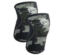 Rehband RX Knee Support for Strength Training & Fitness - 7mm Neoprene Knee Sleeve, Flexible & Non-Slip, Knee Sleeve for Men & Women, Colour:Camo - 1 Pair, Size:X-Large