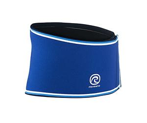 Rehband Rx Original Back Support, back compression 7mm neoprene, strong support and high stability for lower back, weightlifting fitness support, Colour:Blue, Size:Large