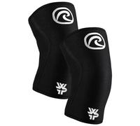 Rehband x World Fitness Project 7mm knee sleeve Power Max, knee support neoprene for bodybuilding, powerlifting, crossfit & heavy lifting, Colour:Black - 1 Pair, Size:Large