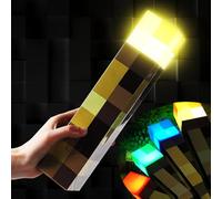 Rehenbsem LED Wall Torch Light, 4-Colour Night Light, 28cm USB Rechargeable Lighting, Bedside Lamp Gaming Room Decor, Hallway Decor, Home Decor Room Essentials, Video Game Gifts and Collectibles