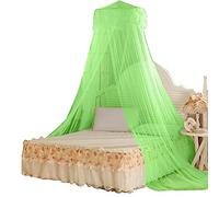 Reheyre Bed Canopy, Princess Bed Curtain Net, Round Dome Bed Curtains, Princess Bed Canopy, Bed Canopy Curtains, Indoor Outdoor House Tent, Canopy Bed Curtains for Twin Full Queen King Size Green