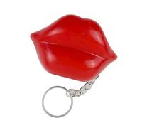 Reheyre Big 3D Hot Lips Shape Keychain with Funny Kiss Sound, Battery-operated Portable Red Lip Keyring Bag Decoration Pendant Red