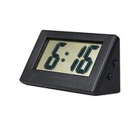 Reheyre Car Dashboard Clock, Electronic Clock Self-adhesive Mini LCD Display Large Screen Table Dashboard Desk Digital Clock for Car, Rectangle Ultra-Thin Car Clock F