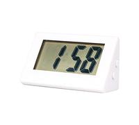 Reheyre Car Dashboard Clock, Electronic Clock Self-adhesive Mini LCD Display Large Screen Table Dashboard Desk Digital Clock for Car, Rectangle Ultra-Thin Car Clock D